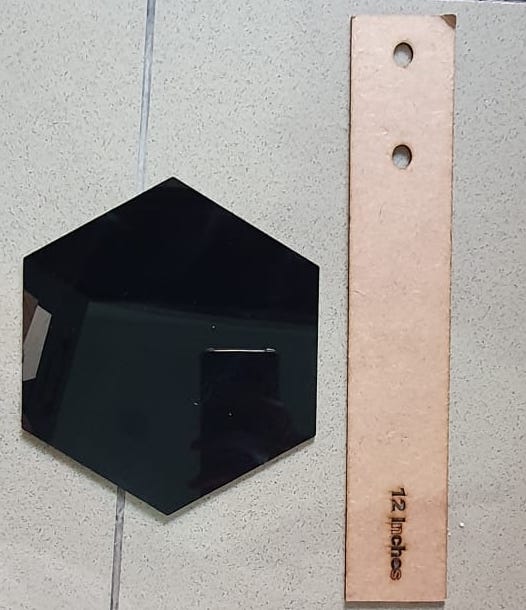 12x Acrylic Hexagon wall decor(Black)