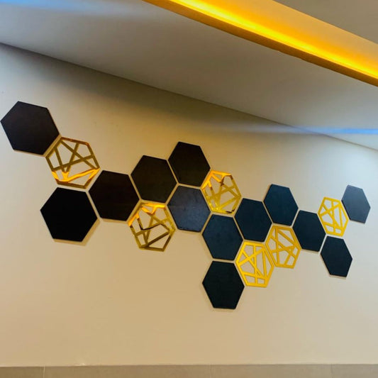 Hexagon Acrylic Decor Mirrors (Premium Sizes)