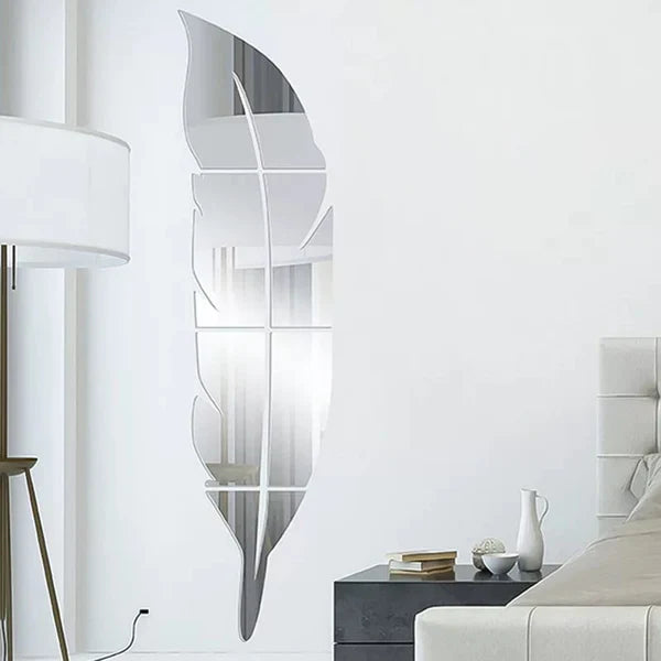 Silver Acrylic Leaf Mirror